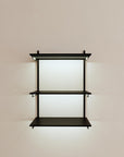 Wall Mounted Shelving Units - 3 Shelf Unit Wood/Aluminum