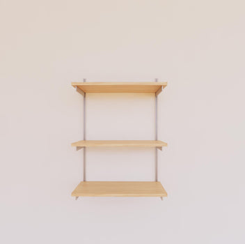 Wall Mounted Shelving Units - 3 Shelf Wood/Aluminum – Modern Shelving
