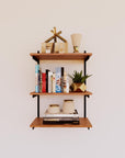 Wall Mounted Shelving Units - 3 Shelf Wood