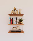 Wall Mounted Shelving Units - 3 Shelf Wood