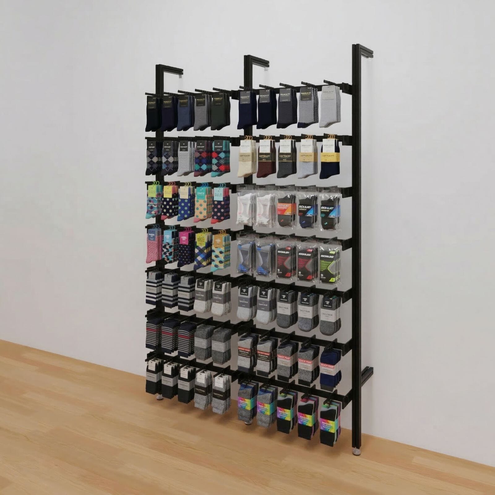 Modern Shelving Sock Display Shelving - SuperSocks