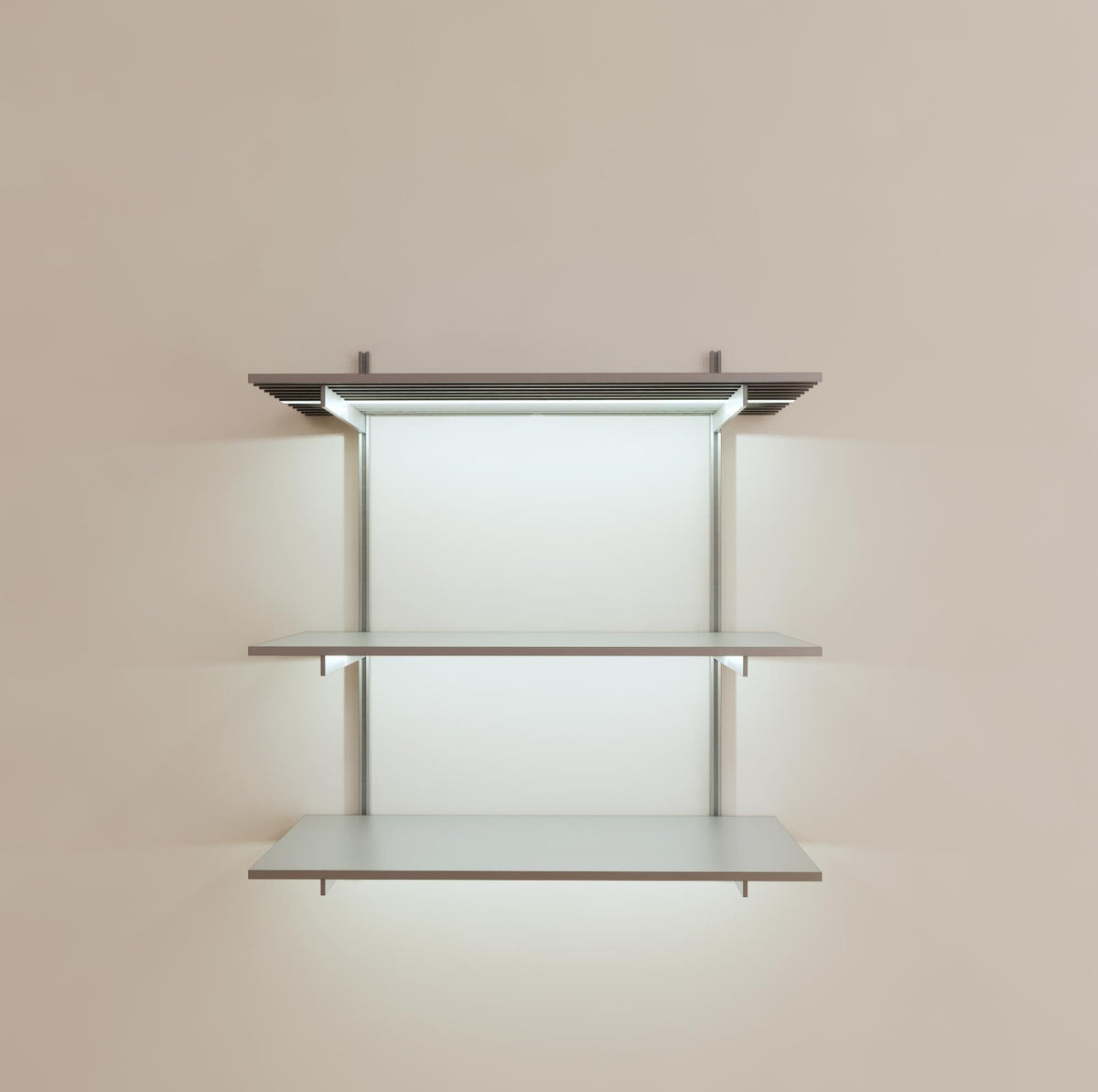 Module Wall Stand Wall Mounted Shelving Units - 3 Shelf Aluminum – Modern Shelving