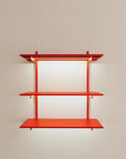 Wall Mounted Shelving Units - 3 Shelf Unit Wood/Aluminum