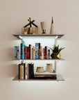 Wall Mounted Shelving Units - 3 Shelf Unit Wood/Aluminum