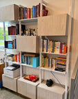 Modular Shelving Units - Aluminum Shelves and Wood Cabinets