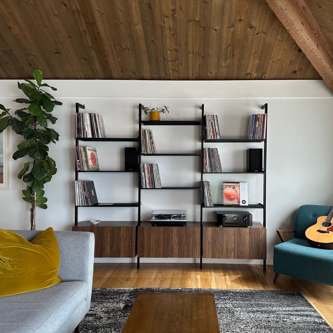 Modular Shelving Units - Aluminum Shelves and Wood Cabinets