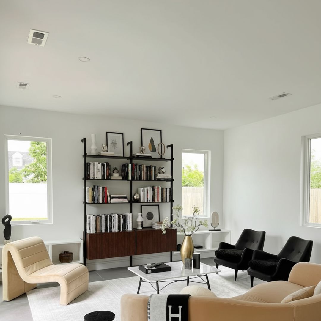 Modular Shelving Units - Aluminum Shelves and Wood Cabinets