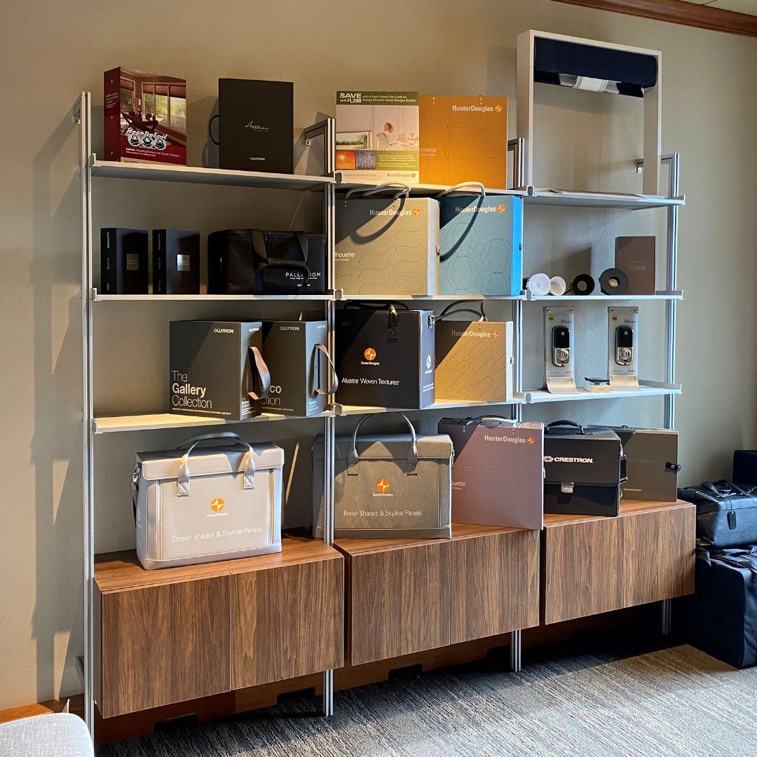 Modular Shelving Units - Aluminum Shelves and Wood Cabinets