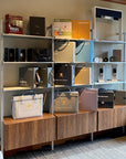 Modular Shelving Units - Aluminum Shelves and Wood Cabinets