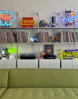 Modular Shelving Units - Aluminum Shelves and Wood Cabinets