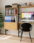 Modular Shelving Units - Aluminum Shelves and Wood Cabinets
