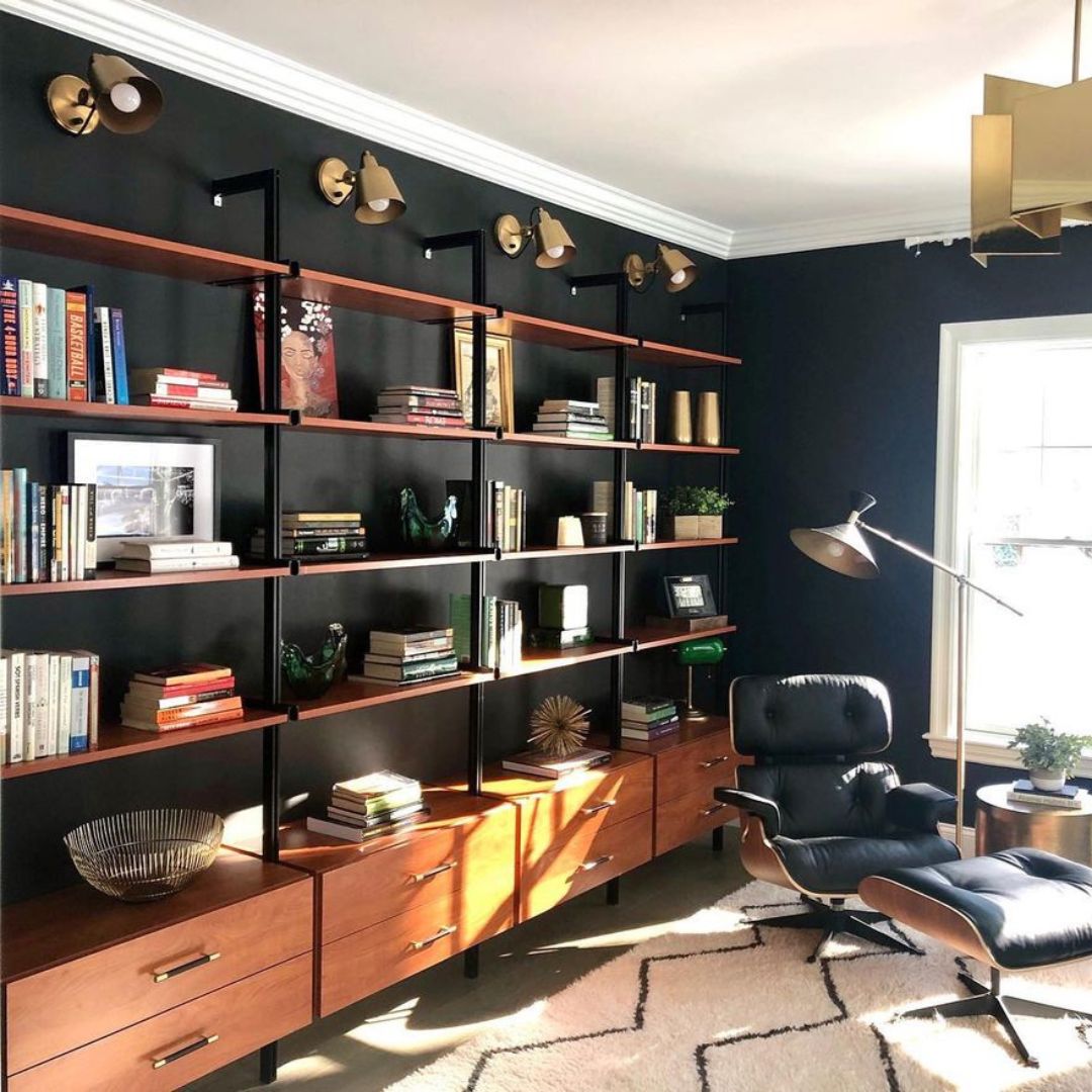 Modular Shelving Units - Aluminum Shelves and Wood Cabinets