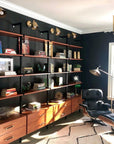 Modular Shelving Units - Aluminum Shelves and Wood Cabinets