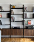 Modular Shelving Units - Aluminum Shelves and Wood Cabinets