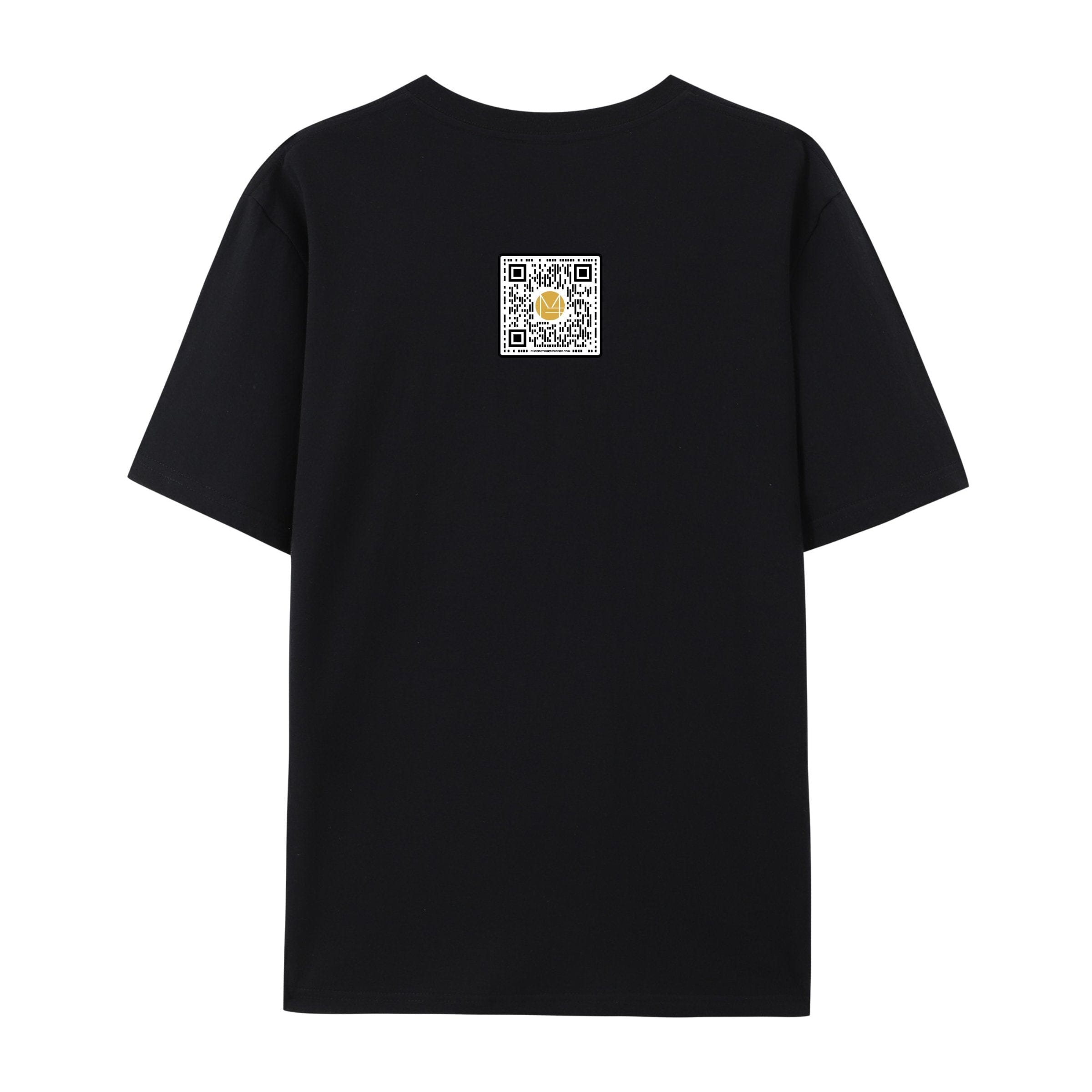 Black Modern Shelving graphic T-shirt with Choose Your Designer Graphic Tee - Modern Shelving Edition design, shown in product image.