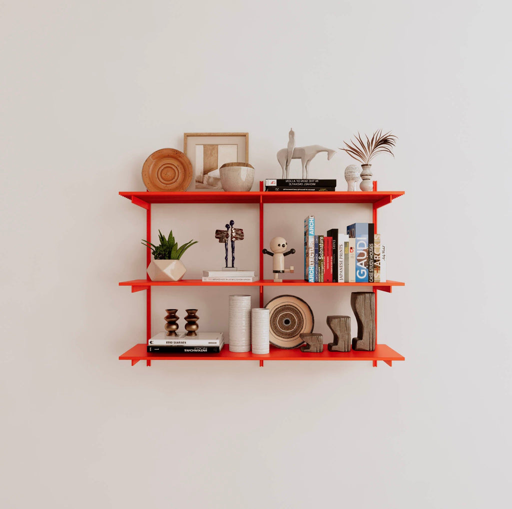 Wall Mounted Shelving Units 3 Shelf Aluminum Modern Shelving