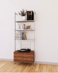 LP Vinyl Media Storage System - Aluminum + Wood Cabinets
