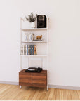 LP Vinyl Media Storage System - Aluminum + Wood Cabinets