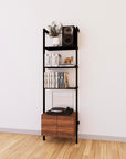 LP Vinyl Media Storage System - Aluminum + Wood Cabinets