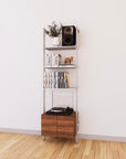 LP Vinyl Media Storage System - Aluminum + Wood Cabinets