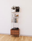 LP Vinyl Media Storage System - Aluminum + Wood Cabinets