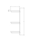 Wall Mounted Shelving Units - 3 Shelf Wood