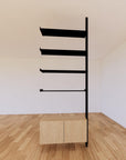 ModShelf Floor to Ceiling Room Divider Shelving w/Cabinets