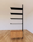 ModShelf Floor to Ceiling Room Divider Shelving w/Cabinets