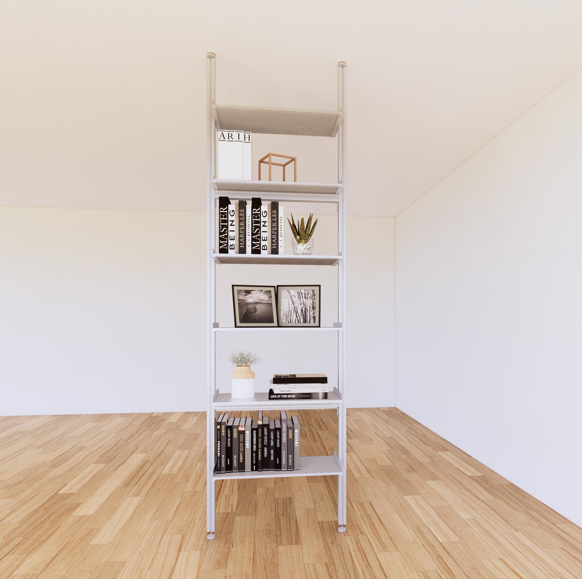 Floor to Ceiling Room Divider Shelving
