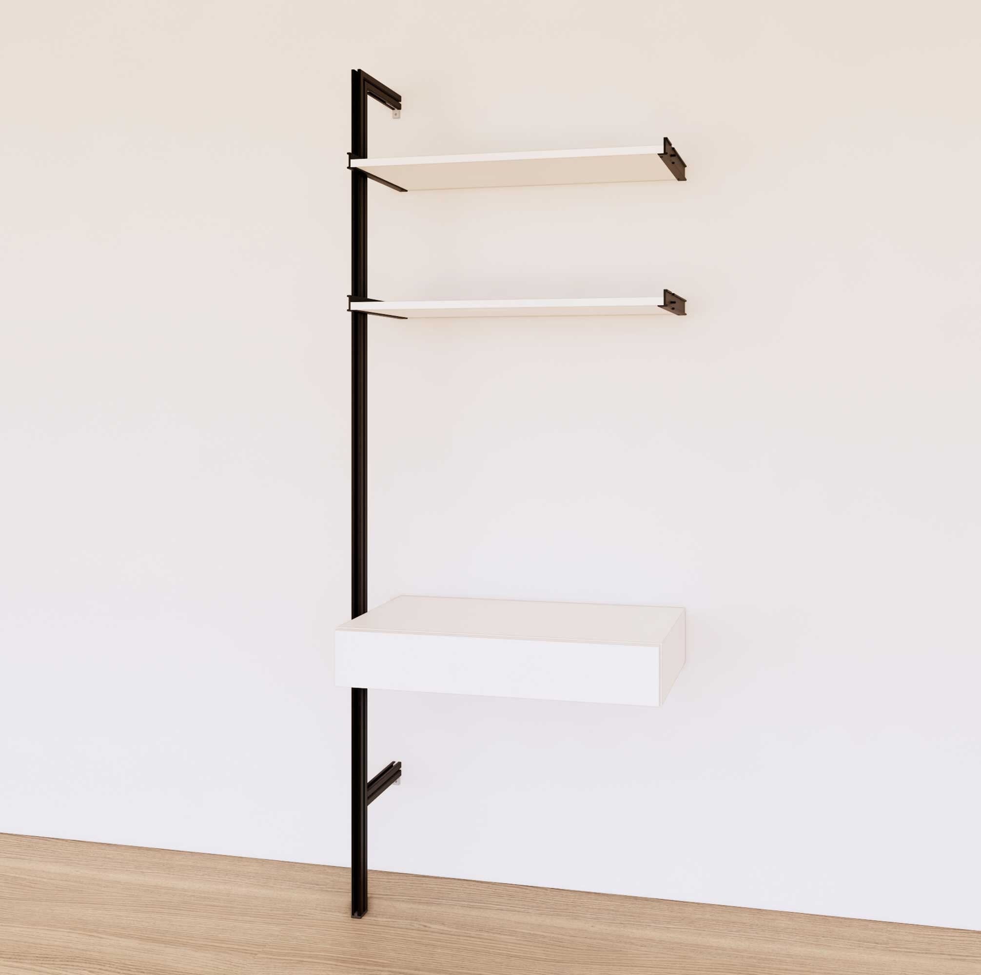 31&quot; Desk Option + Shelves Add On