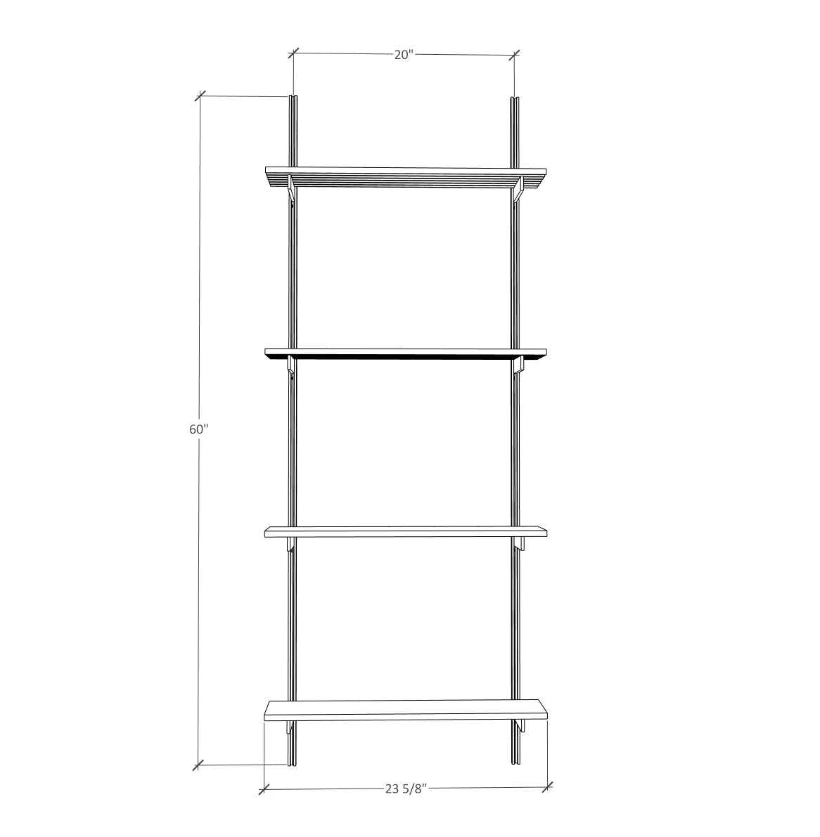 Technical drawing of a bottle display shelving unit, showing dimensions and shelf layout.