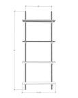 Technical drawing of a bottle display shelving unit, showing dimensions and shelf layout.