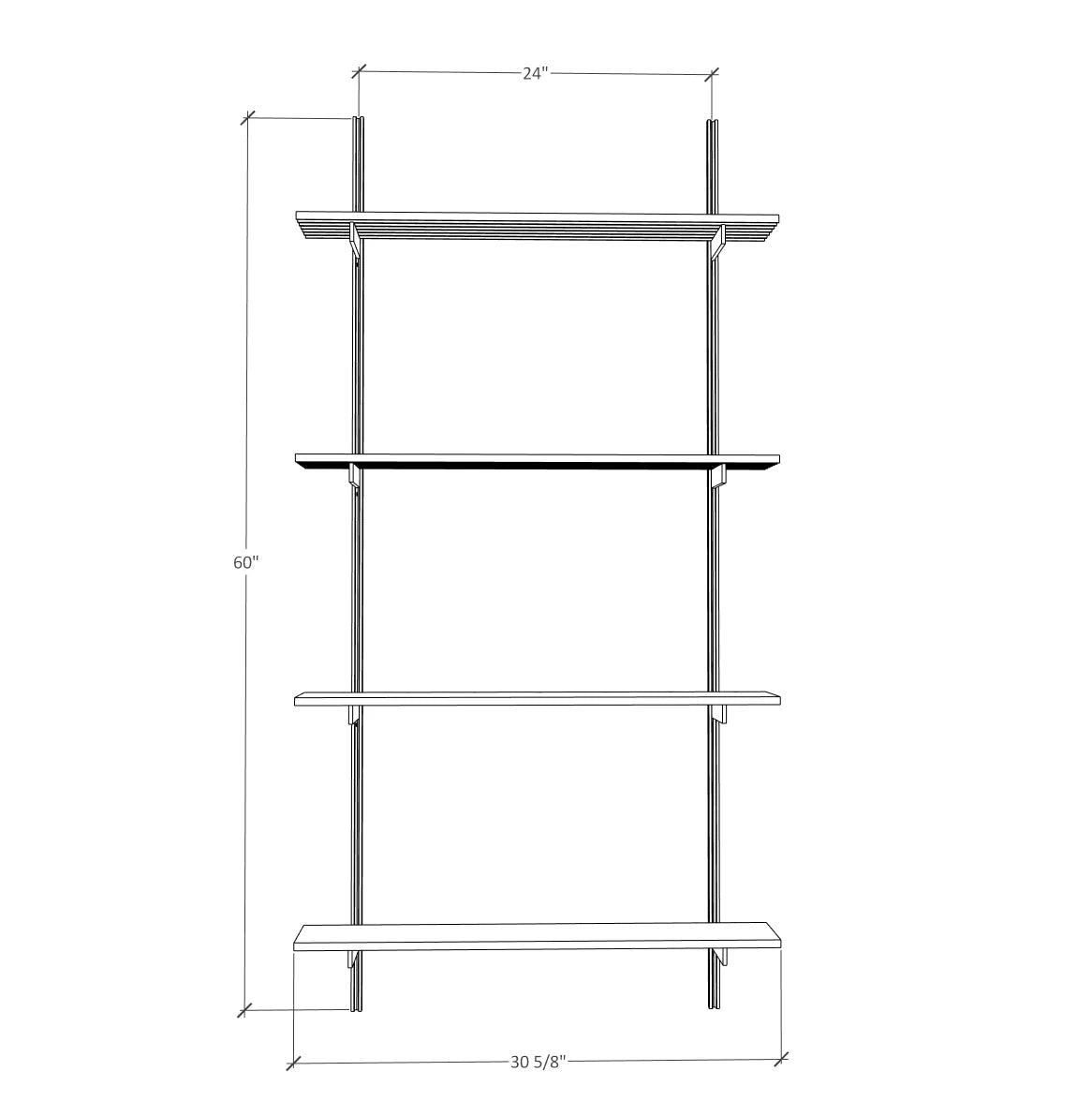 Technical drawing of a bottle display shelving unit, showing dimensions and shelf layout.