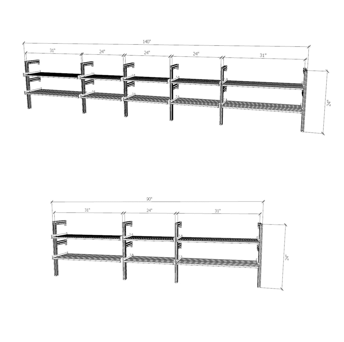 Storage Racks With Dimensions ModShelf Shorty Media & Book Shelving – Modern Shelving