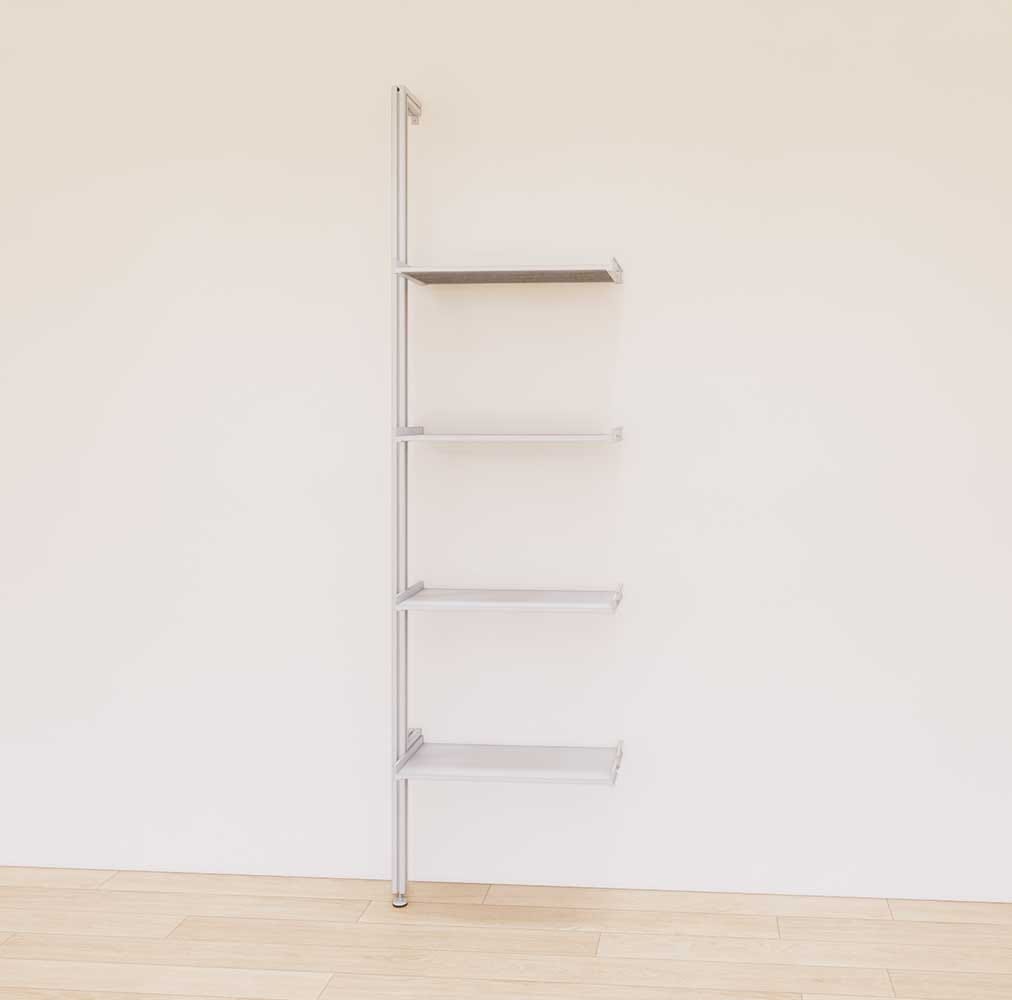 Retail Display Shelving Units - Aluminum 24&quot;-31&quot;-48&quot;