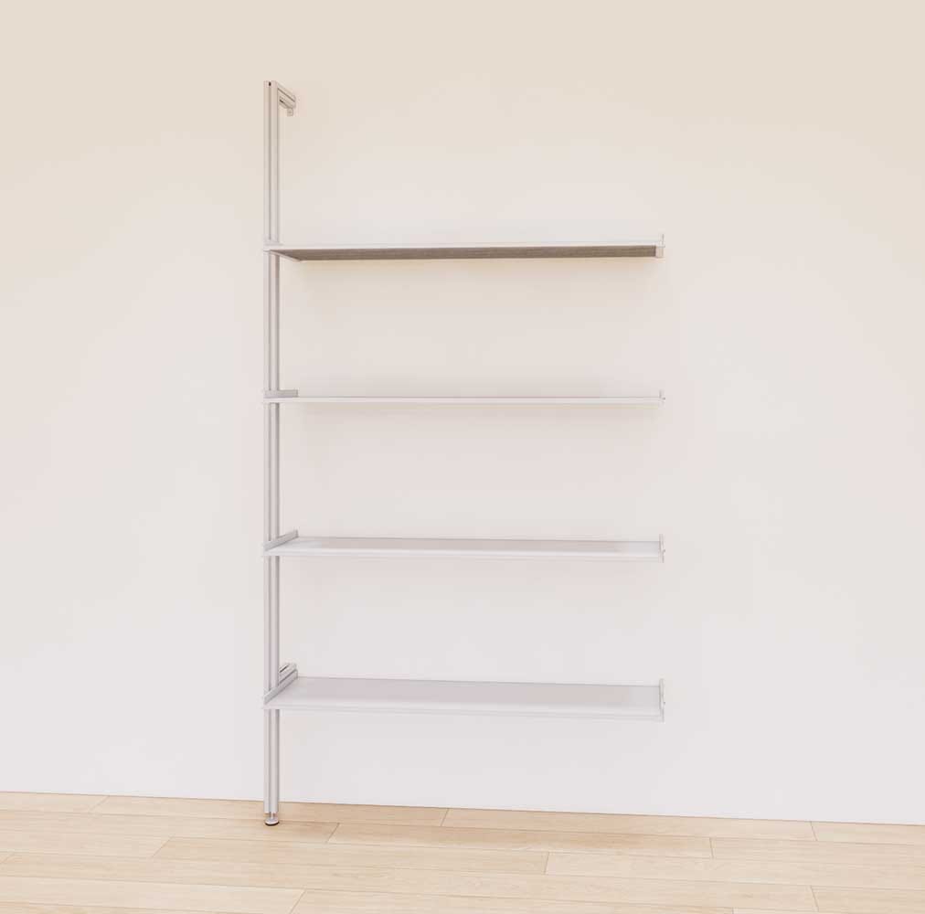 Retail Display Shelving Units - Aluminum 24&quot;-31&quot;-48&quot;