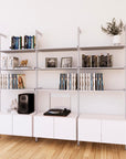 LP Vinyl Media Storage System - Aluminum + Wood Cabinets