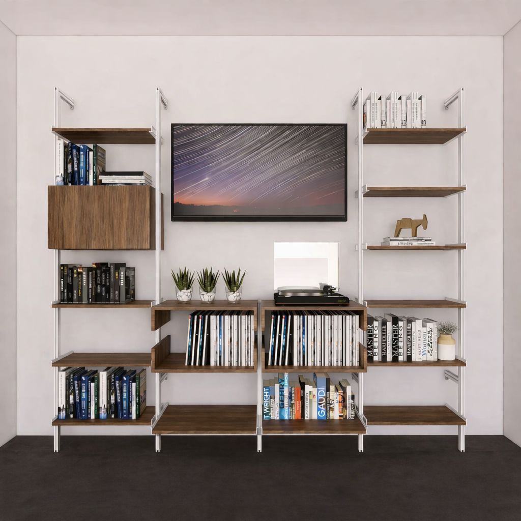 4 Bay Media Center Unit - 15 Color Options