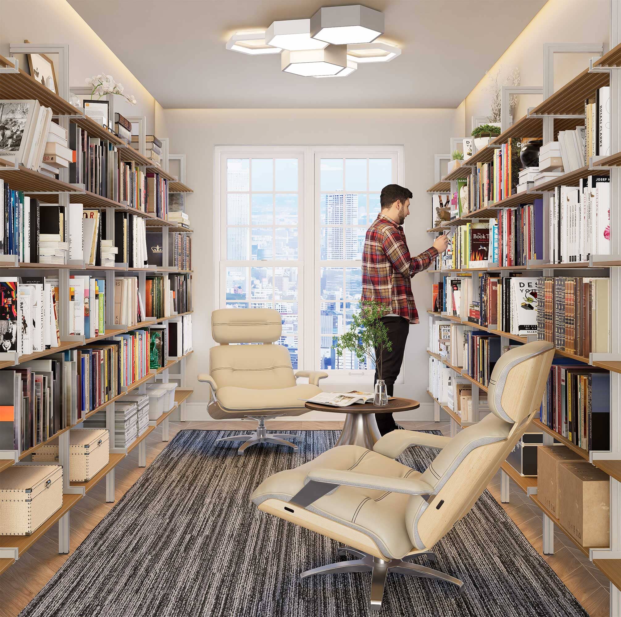 Home Library Modular Shelves Library Shelving | Cantilever Book