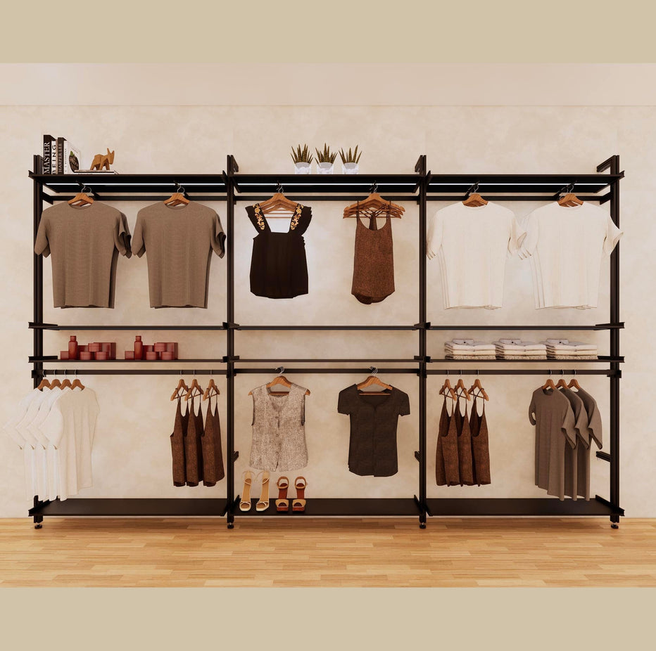 3 Bay Retail Display Shelving Units – Modern Shelving