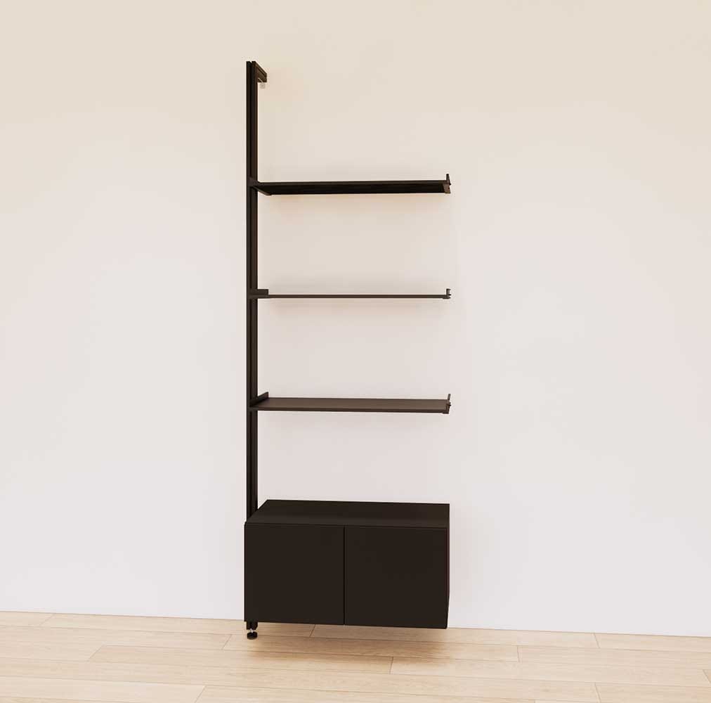 Retail Display Shelving with Base Cabinets