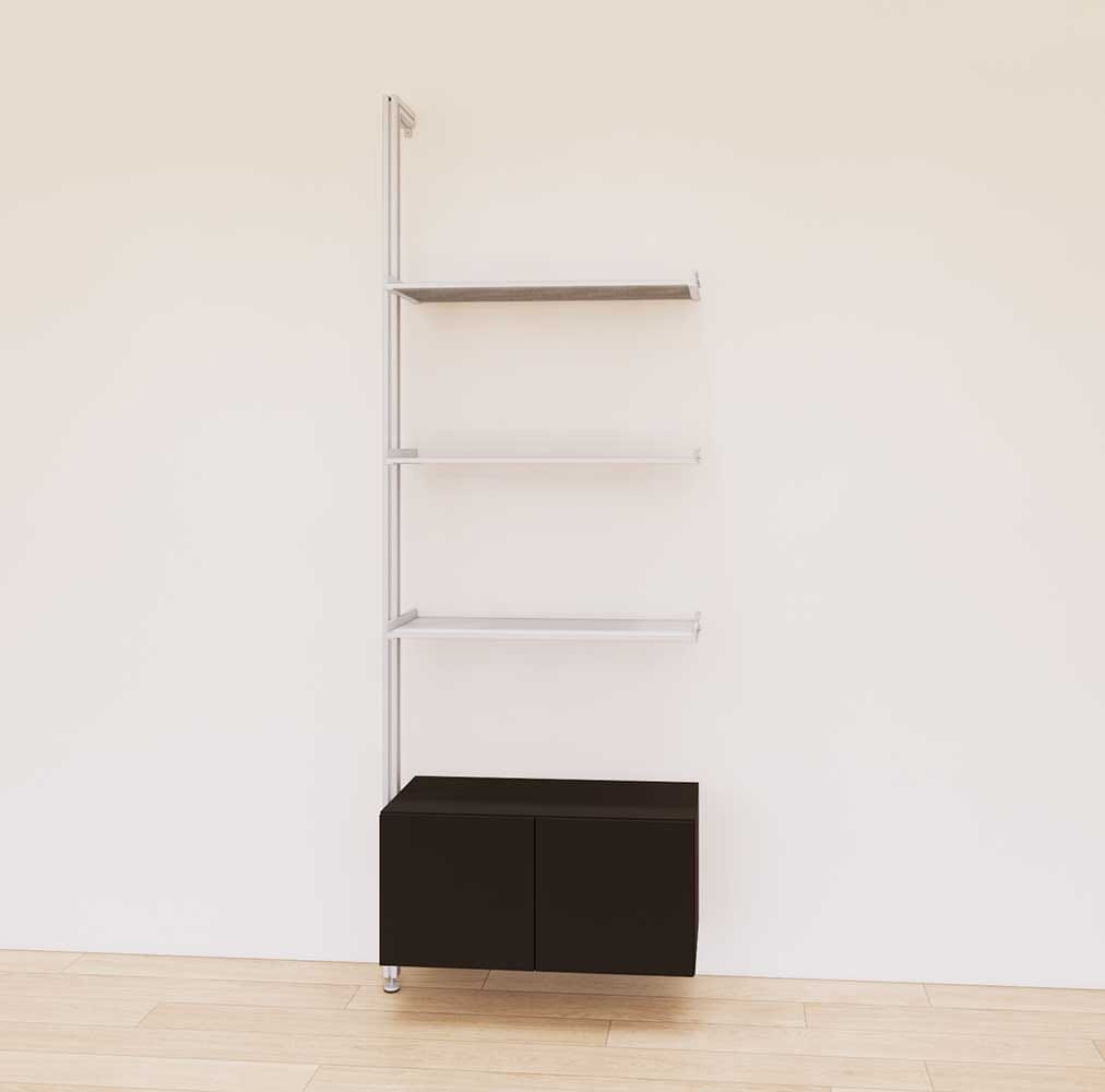 Retail Display Shelving with Base Cabinets