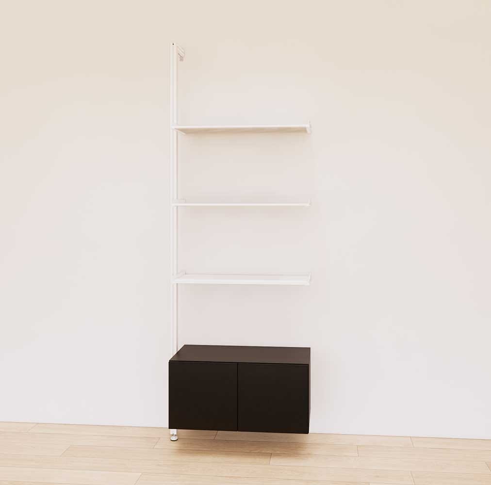 Retail Display Shelving with Base Cabinets