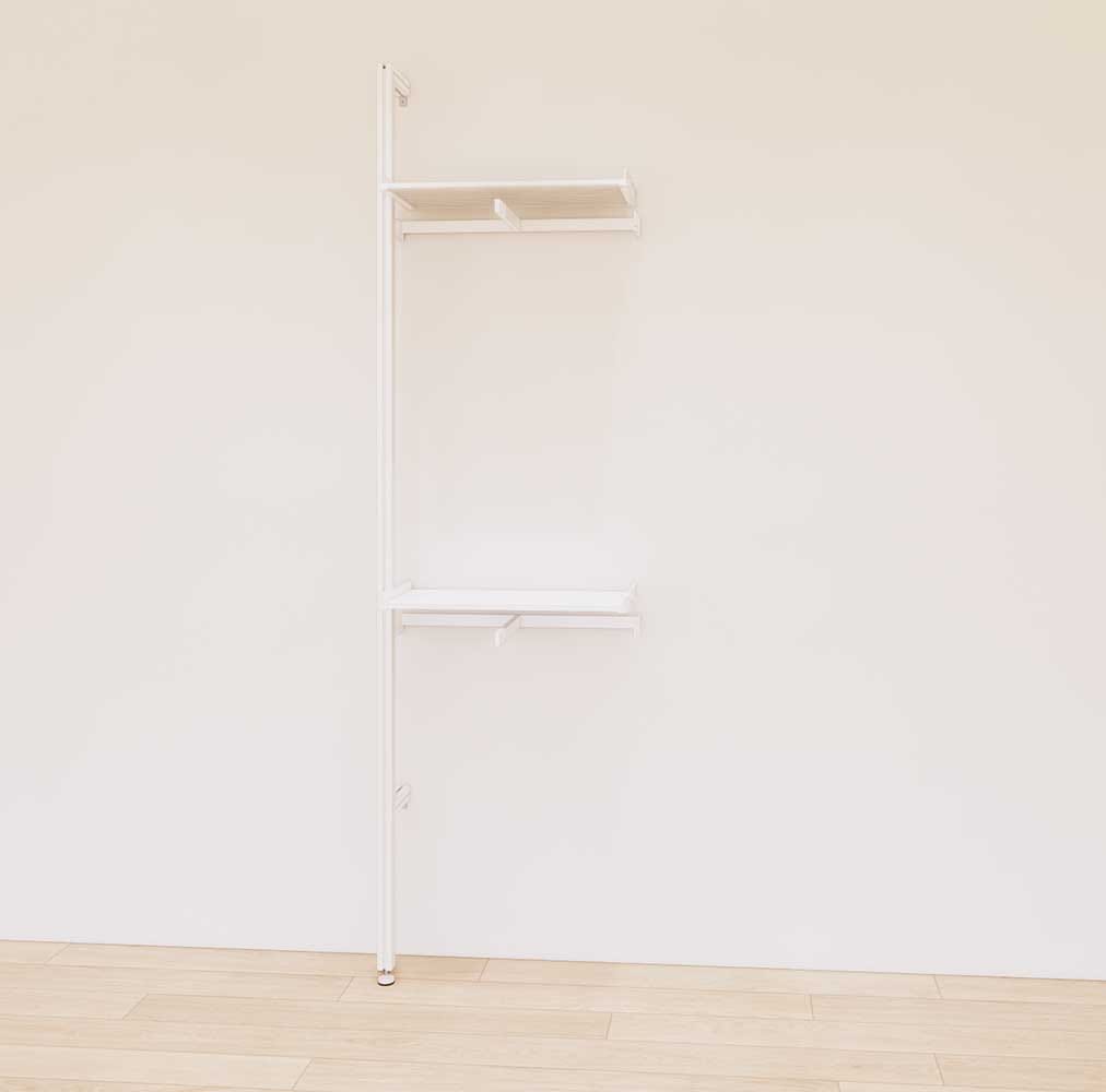 Retail Display Shelving Units with Front Hanging Hangers + Shelves