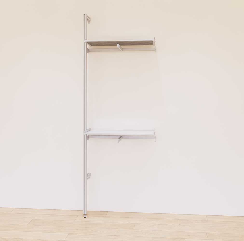 Retail Display Shelving Units with Front Hanging Hangers + Shelves