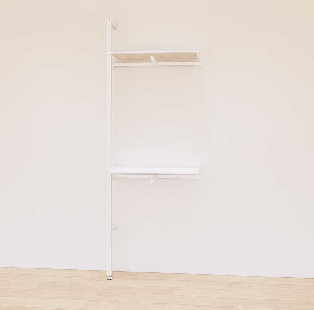 Retail Display Shelving Units with Front Hanging Hangers + Shelves