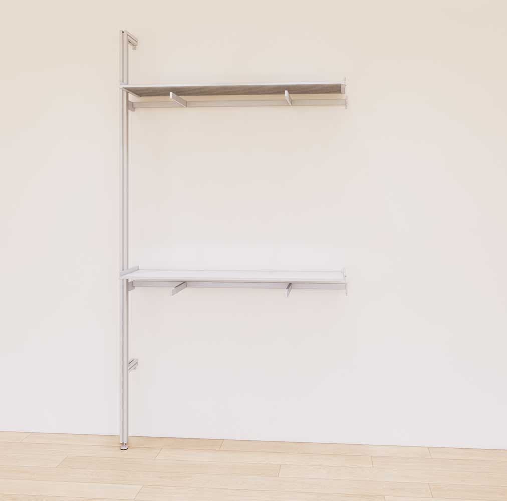 Retail Display Shelving Units with Front Hanging Hangers + Shelves