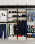 Retail Display Shelving with Signage + 4 Bays and Multiple Shelving Options