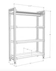 Free Standing Retail Display Shelving - 4 Shelves