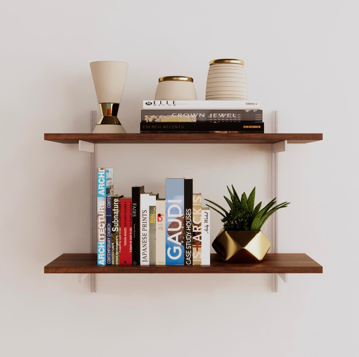 Two Shelves Racks Wall Mounted Shelving Units - 2 Shelf Wood – Modern Shelving